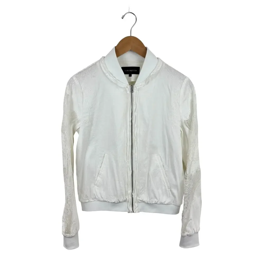 Kobi Halperin Lace Trim Bomber Jacket